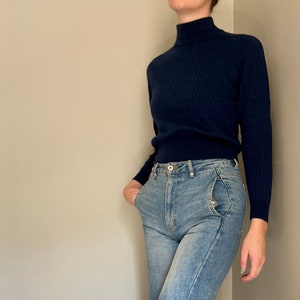 Navy Blue Turtleneck Etsy Canada