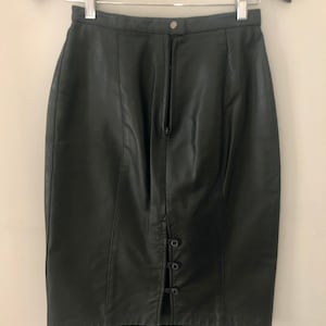 Iconic Leather Pencil Skirt - Etsy