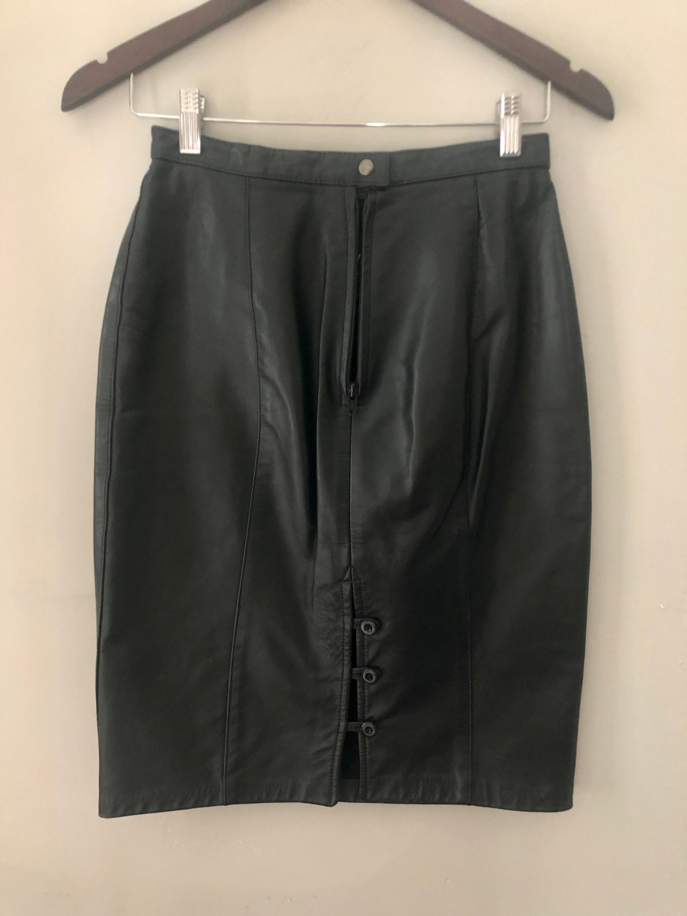 Iconic Leather Pencil Skirt - Etsy