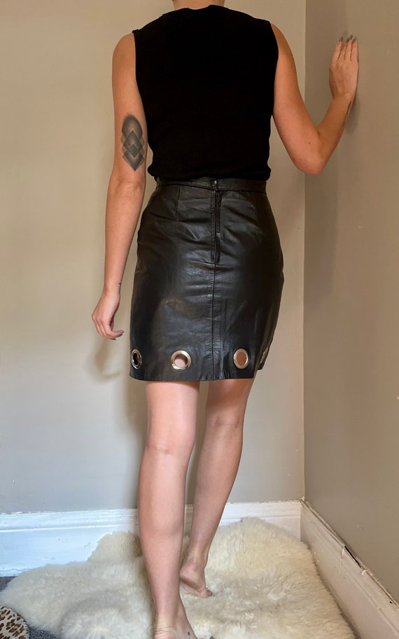 Iconic Mod Leather Skirt Etsy