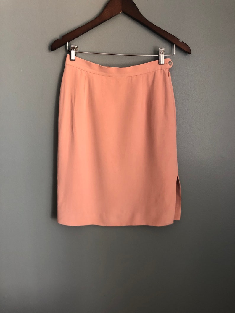 Blush Silk Pencil skirt image 7