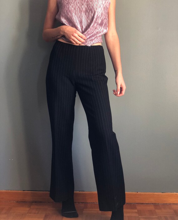 Pinstripe Wool Trousers