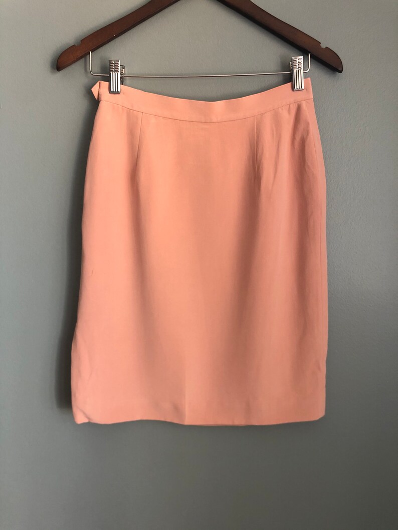 Blush Silk Pencil skirt image 8