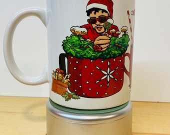 Tasse à café de Noël Bad Bunny | Tasse en céramique de 12 oz | Cadeau de Noël