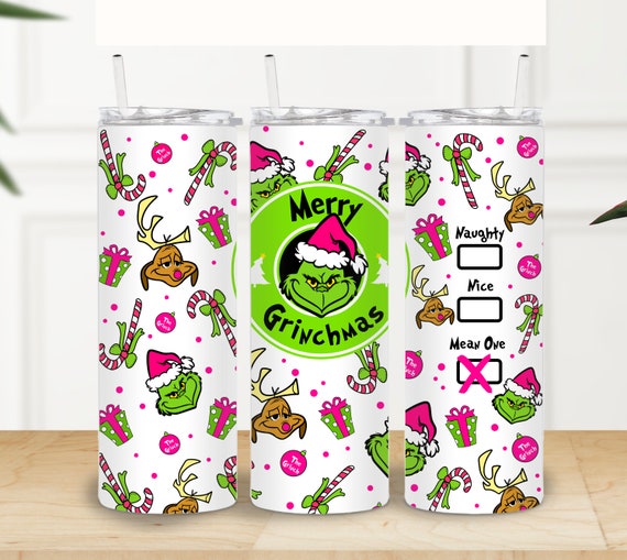 Christmas Grinch Tumbler Pink Grinches Xmas 20oz Tumblers - The best gifts  are made with Love