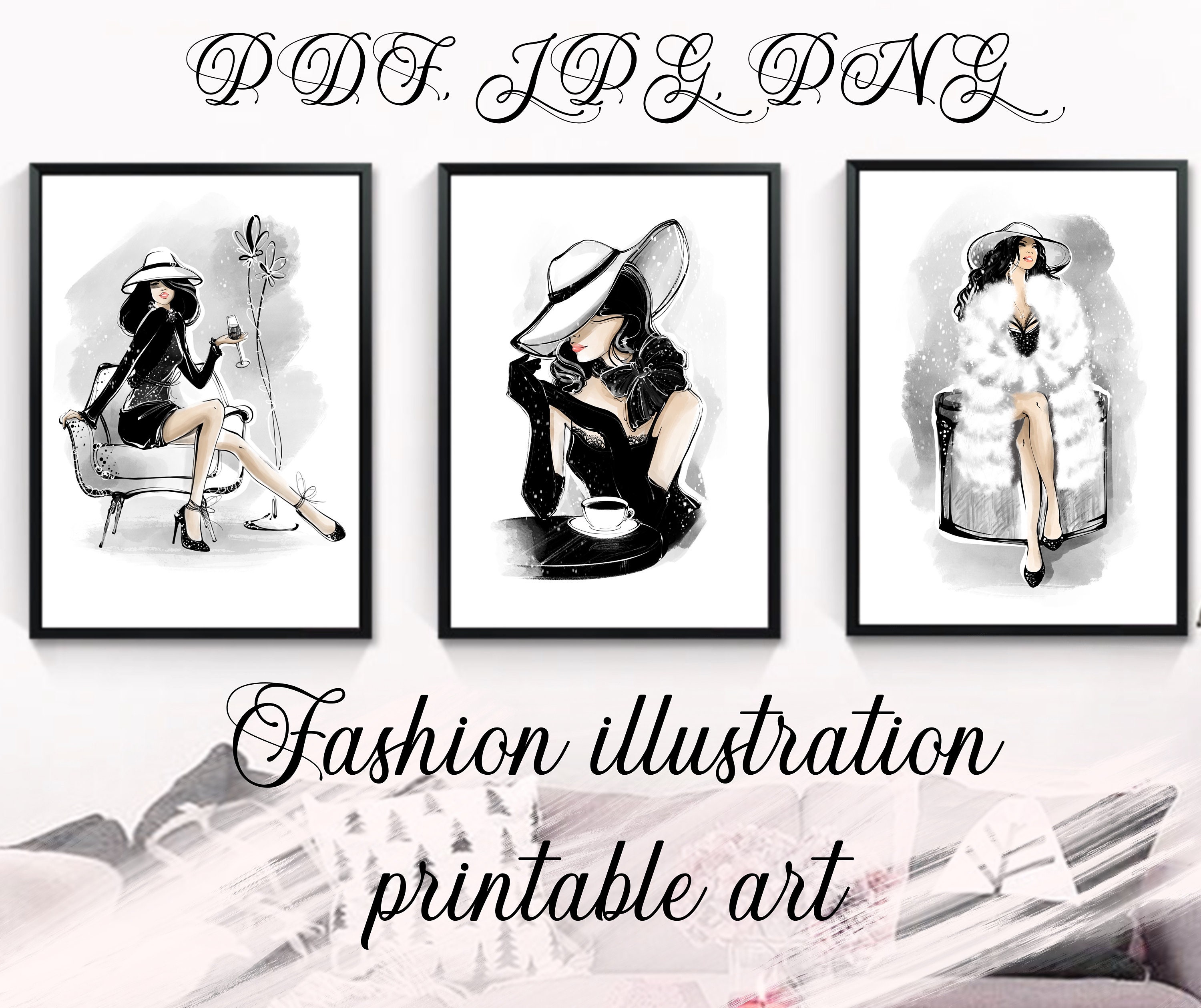Fashion Wall Decor Printable Home Decor Digital Wall Art | Etsy