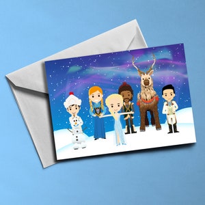 Frozen the Musical Christmas Card (blank inside) | Musical themed card | Includes Envelope