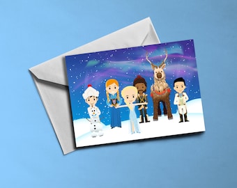 Frozen the Musical Christmas Card (blank inside) | Musical themed card | Includes Envelope