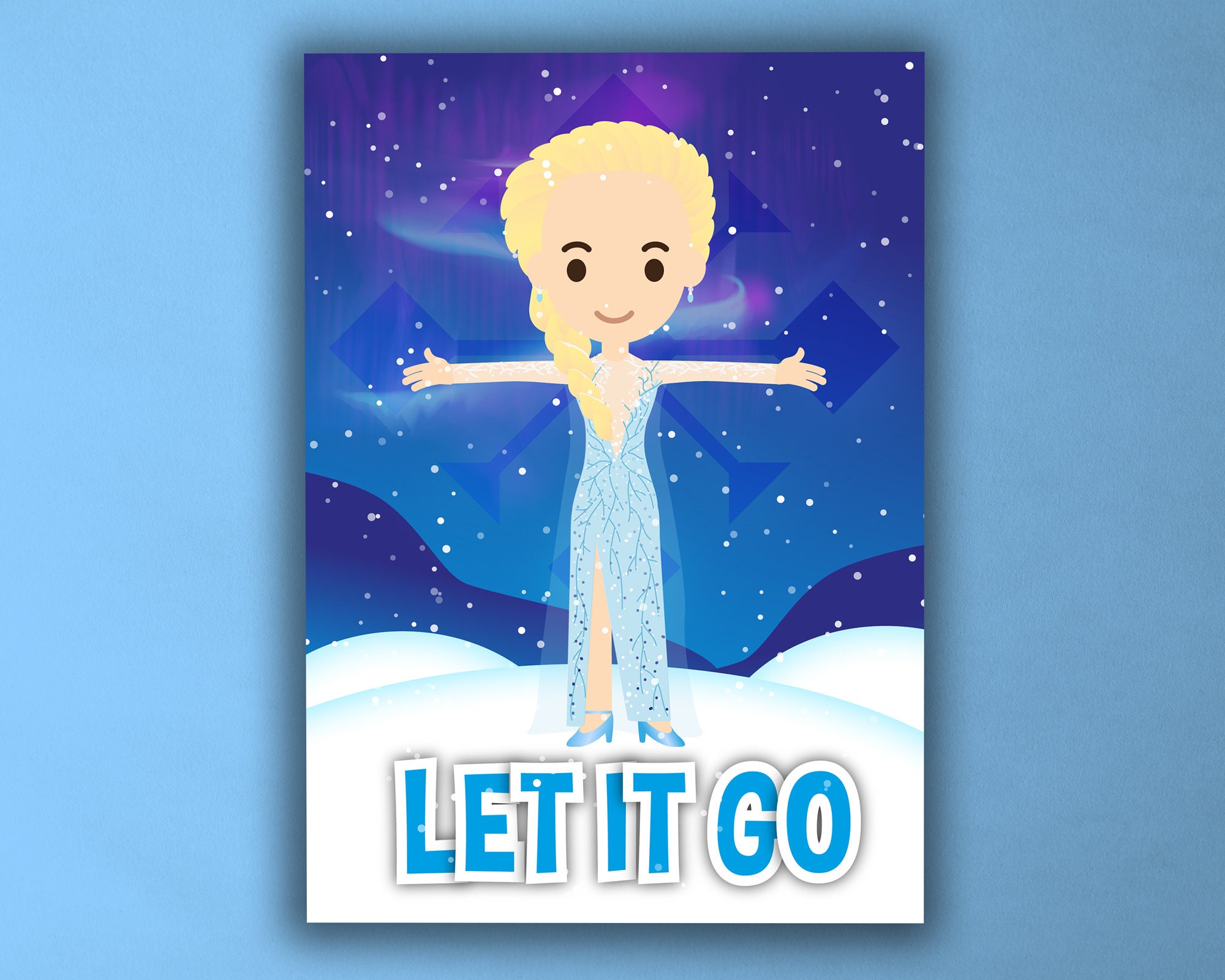 アナとエルサのカード エルサ - アナと雪の女王 ミュージカル クリスマス カード (内側は空白