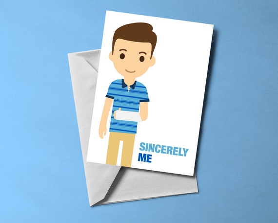 Sincerely Me Dear Evan Hansen Themed Greetings Card (blank