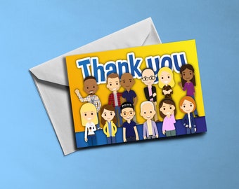 Thank You - Come From Away themed A6 Greetings Card (blank inside) | Musical themed card | Includes Envelope