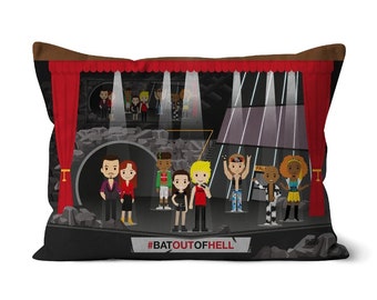 Faux Suede Cushion - Bat Out Of Hell