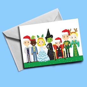 Kerstkaart met slecht thema (blanco binnenkant) | Kaart met muziekthema | Inclusief envelop | Lijn: