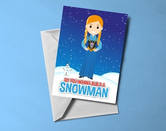 Anna - Frozen the Musical Christmas Card (blank inside) | Musical themed card | Includes Envelope