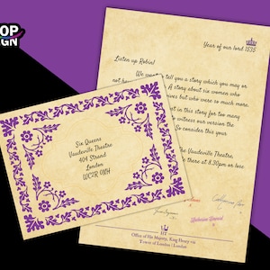Sechs - Personalisierter Invite Letter | Musikalisches Geschenk | Broadway
