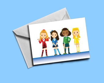 Heathers Musical Theatre themed Greetings Card (blank inside) | Musical themed card | Includes Envelope