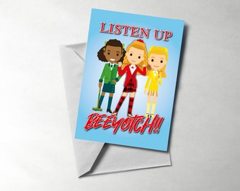 Heathers Musical themed Greetings Card (blank inside) | Musical themed card | Includes Envelope