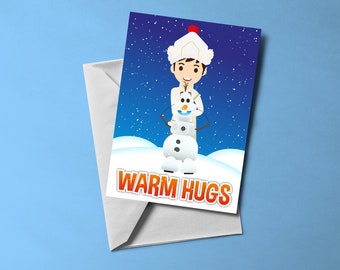Olaf - Tarjeta navideña musical Frozen (en blanco por dentro) / Tarjeta con temática musical / Incluye sobre