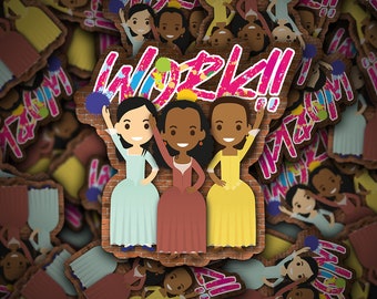 Schuyler Sisters Sticker | Musical theatre | Broadway | West End | Hamilton | kiss cut |