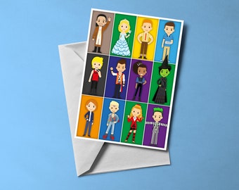 Musical Theatre themed Greetings Card (blank inside) | Musical themed card | Includes Envelope