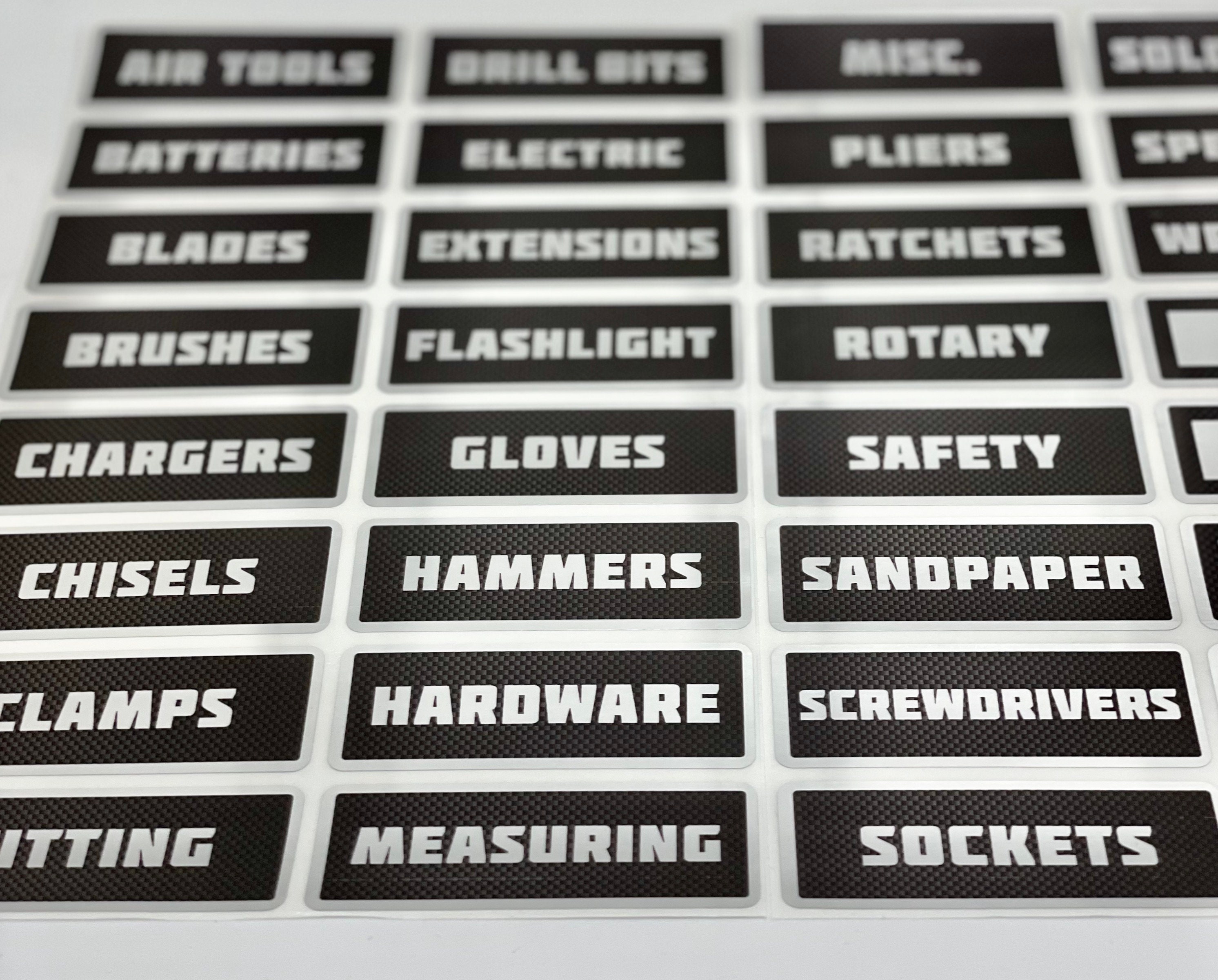 Metallic Tool Box Labels 32 Qty Perfect Father's Day Etsy
