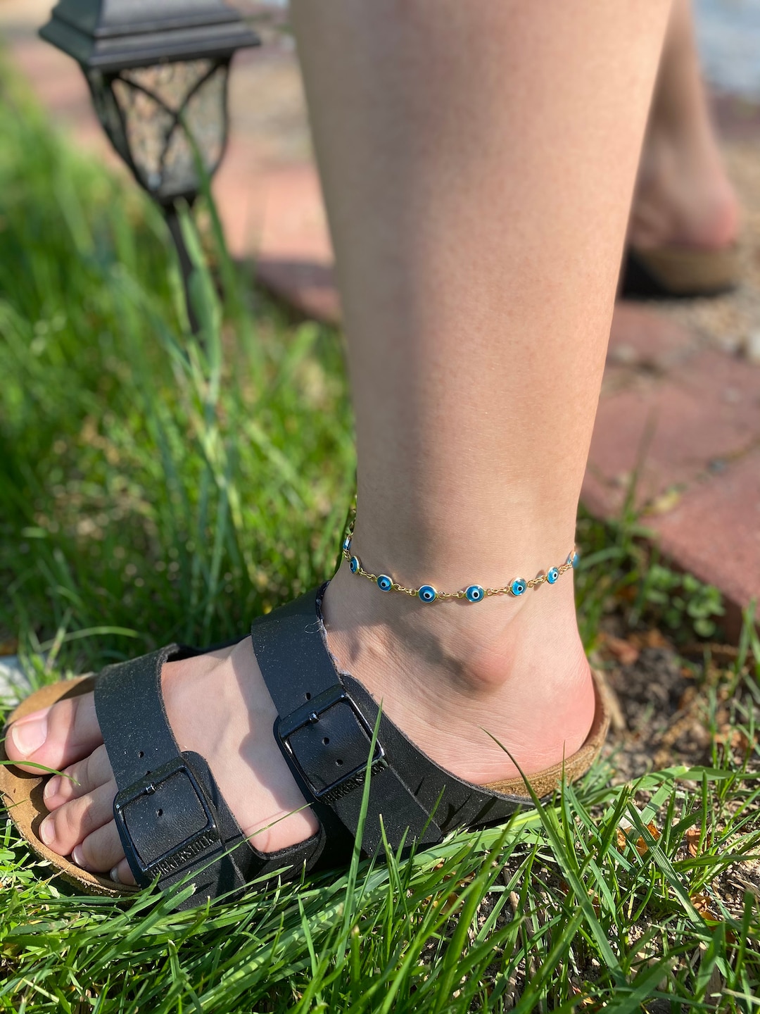 Evil Eye Anklet/ Gold Filled Evil Eye Anklet/ Mal De Ojo Etsy