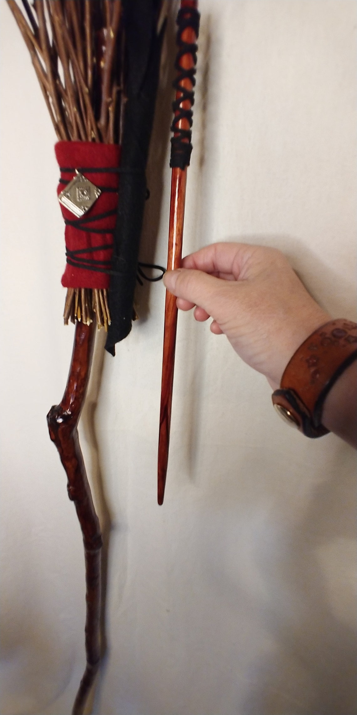 Handcrafted Wood Every Witch Way Broom and Wand Etsy