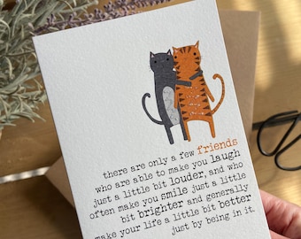 You Make the world a little brighter (ww446) Friendship Card - Card for Friend - Best Friend Card - Card for bestie - Friend Birthday card