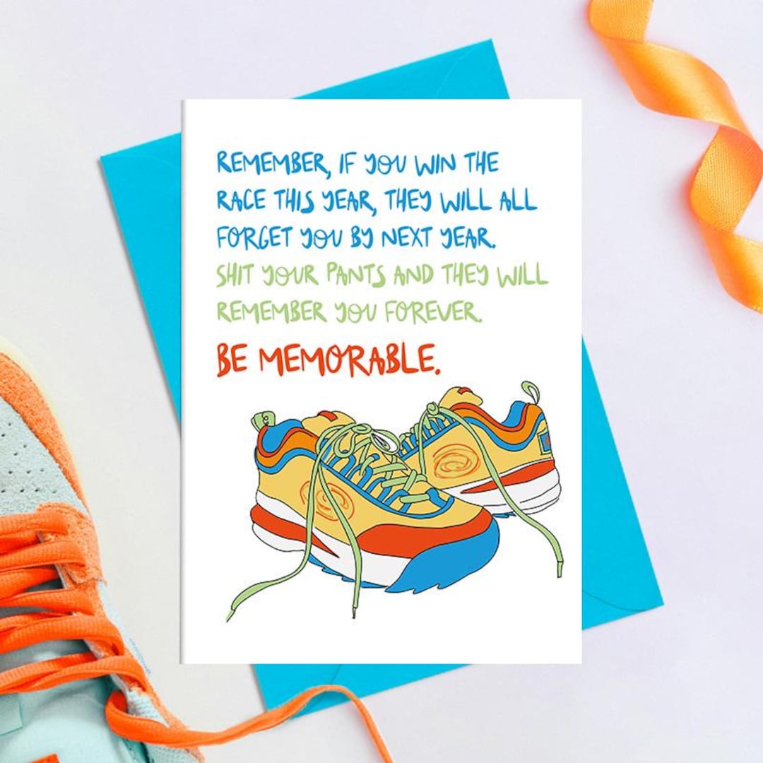 Be Memorable Running Card MS3717 Card For Runner Funny Running be-memorable-running-card-ms3717-card-for-runner-funny-running