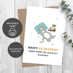 Bonne retraite - Carte de retraite amusante - Carte téléchargeable - Téléchargement numérique - Carte imprimable - Téléchargement instantané - Carte à imprimer à la maison