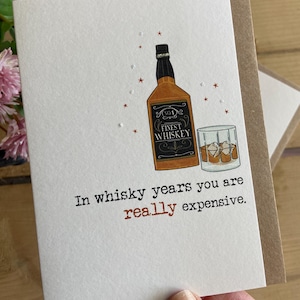 Funny Whisky Birthday Card (ww1142) Whisky Card - Whisky Connoisseur Card - Whisky themed birthday card - Card for Whisky Drinker