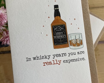Funny Whisky Birthday Card (ww1142) Whisky Card - Whisky Connoisseur Card - Whisky themed birthday card - Card for Whisky Drinker