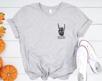 Spooky Season Skeleton Hand Shirt, Halloween Vibes