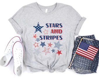 Stars and Stripes shirt, 4th of July shirt, Red White and Blue shirt, USA shirt, Independence Day shirt, America shirt, American Flag