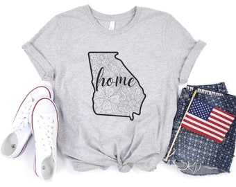 Georgia Home shirt, Georgia state shirt, Georgia girl, US state shirt, USA shirt, gifts for women, gift for her, Georgia tshirt