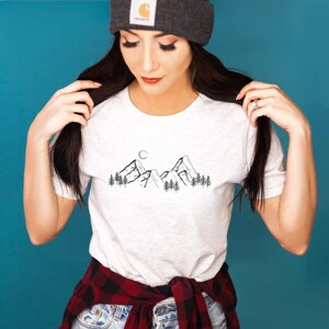 Mountainscape shirt, mountain landscape, mountain moon night, hiking shirt, mountains shirt, camping shirt, nature shirt, nature is calling