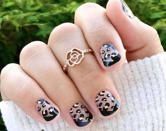 valentine nails pink nail wraps Nail wraps,toe nail wraps,leopard print