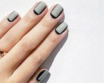 Hip to be Square Design, ManiCURE Echte Nagellackstreifen, Trockener Nagellack, Nagel Wraps, Aufkleber, Langlebig, Ungiftig - S Formel