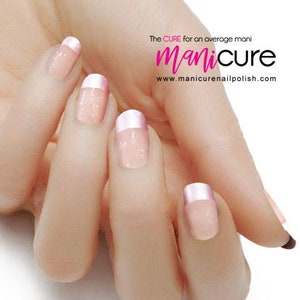 Sheer Nude Pink Vegan Nail Polish French Classic Manicure Nails Chiffon 