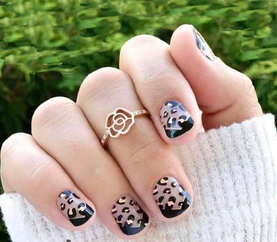 Gold freehand leopard print mani | Cheetah print nails, Leopard nails, Leopard  print nails