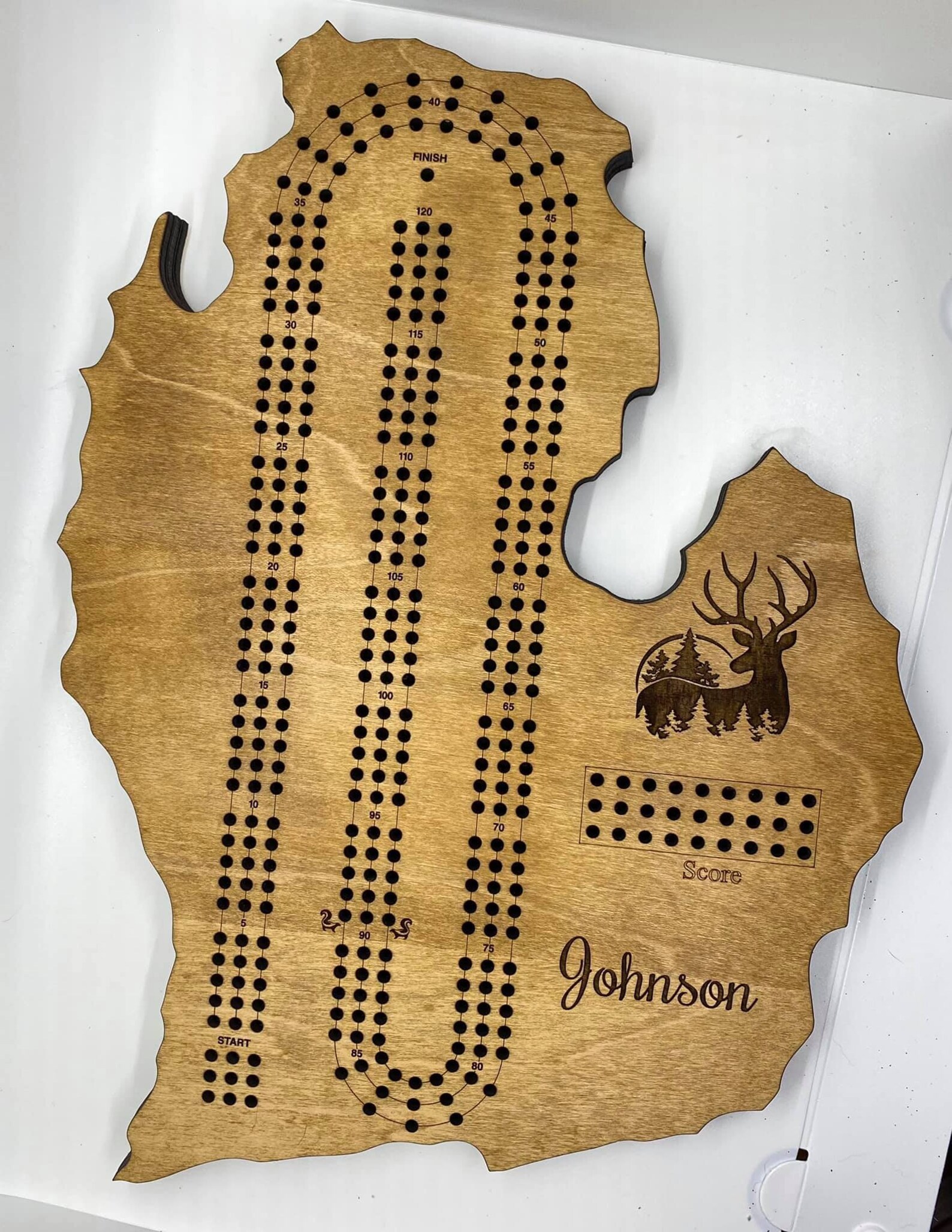 Michigan Cribbage Board customized Etsy