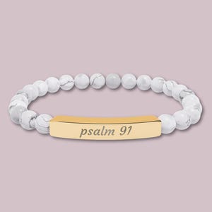 Psalm 91 Stretch-Armband | Perlen Schmuck