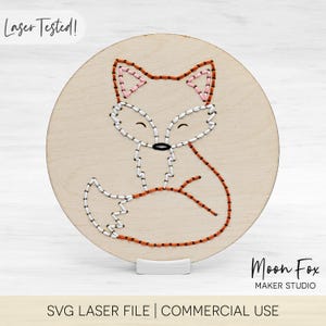 Rävbroderimönster SVG-fil | Laserskuren fil för trähantverk | Digital nedladdning