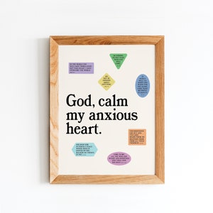 ANTI-ANXIETY SCRIPTURES • Digital Download • Calming Bible Print Poster Dorm Room Print