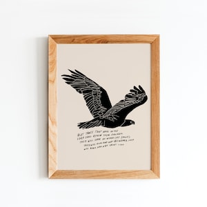 WINGS AS EAGLES • Scripture Digital Print • Christian Wall Art Printable Decor Poster Isaiah 40:31