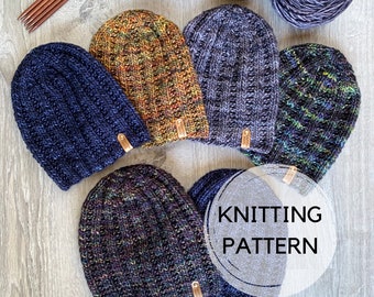 The Turbo Beanie Pattern by Canyon Knits - Unisex Beanie Knitting Pattern - Bulky Yarn Knitting Pattern