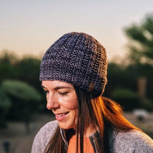 Unisex premium merino wool hand knit beanie - Soft neutral Turbo Beanie - By Canyon Knits