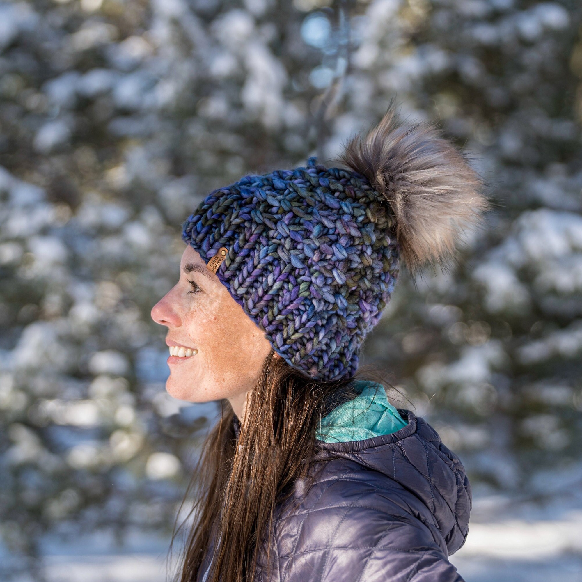 Merino Wool Knitted Hat - Molino Tula Happiness in a hat, and it goes with everything  main image 3