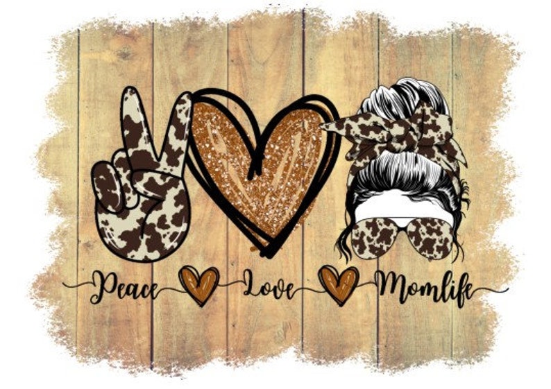Mom Of Both Mom Of Boys Momlife Png Cow Print Mom Of Girls Peace Love Messy Bun Mom Life Digital Download Sublimation Digital Art Collectibles Safarni Org