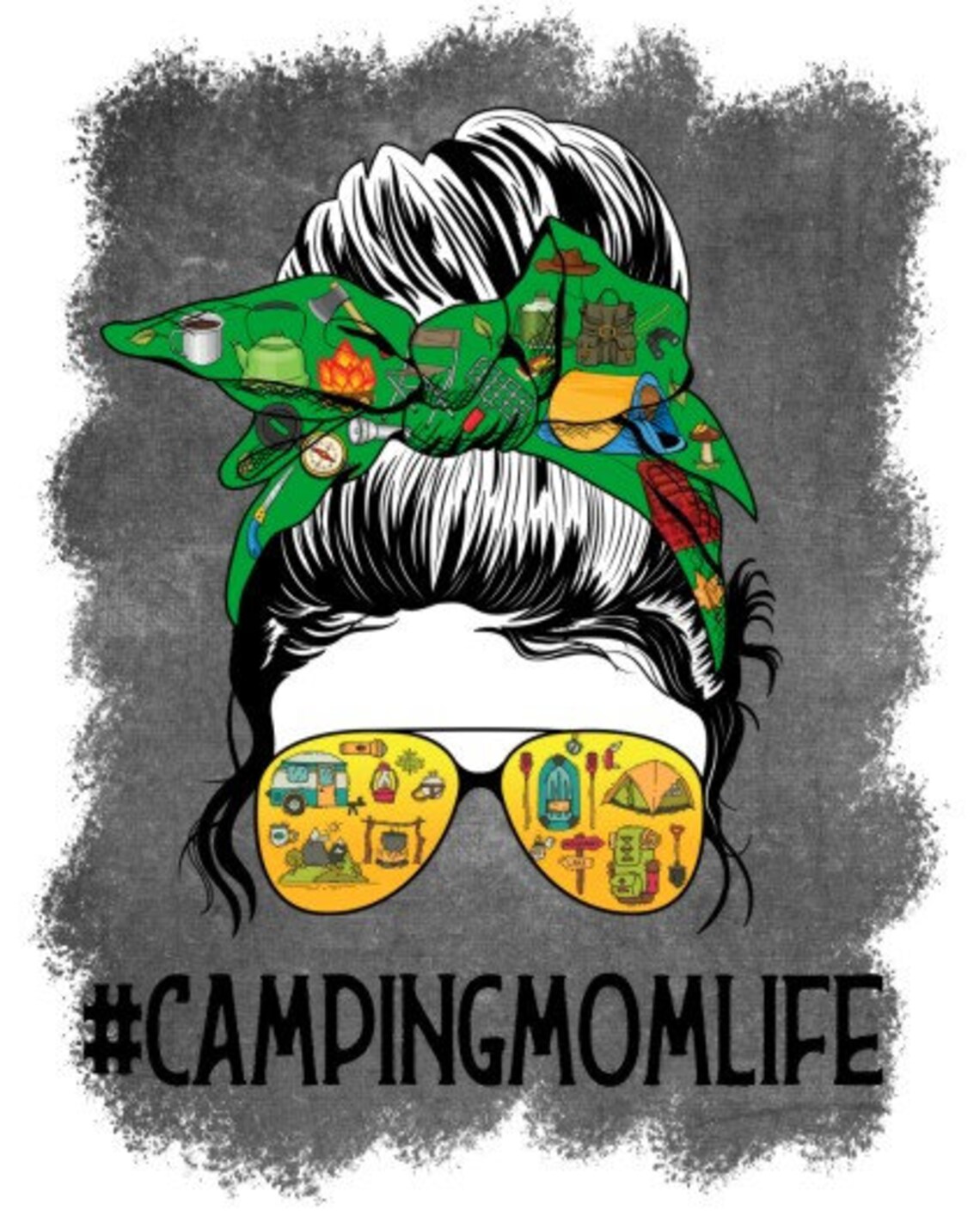 Free Free 123 Messy Bun Camping Life Svg SVG PNG EPS DXF File